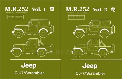 1984 1985 1986 Jeep CJ7 Negozio Manuale CJ 7 Scrambler Renegade MR252 Repair - Immagine 1 di 4