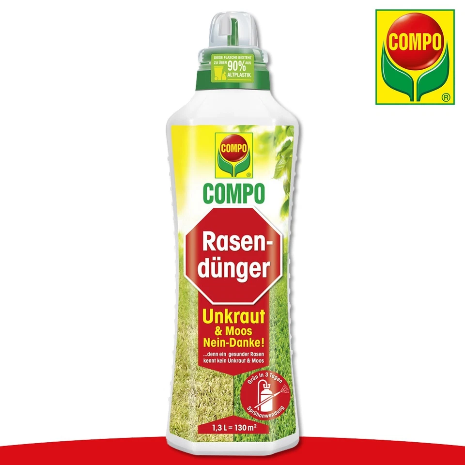 COMPO Rasendünger Unkraut & Moos Nein danke! 1,3 L Garten Wiese Schutz - Bild 1 von 1