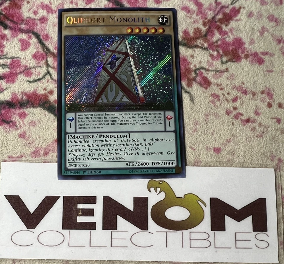 1x (M/NM) - Qliphort Monolith - SECE-EN020 - Secret Rare - 1st Edition YuGiOh - Image 1 of 1