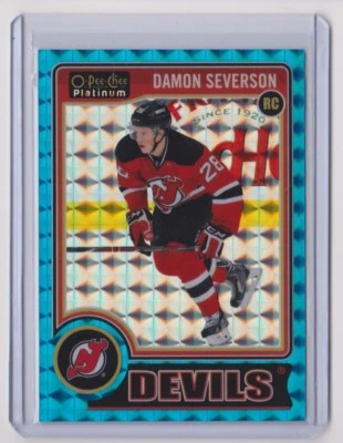 14-15 2014-15 O-Pee-Chee Platinum Blue Cubes #191 Damon Severson 51/65 DEVILS RC - Image 1 of 2