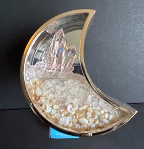 Bath & Body Works Rose Gold Crystal Terrarium Crescent Moon Wallflower Plug New - Picture 1 of 7