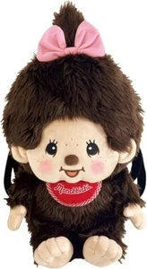 Sekiguchi Monchhichi Chan Mädchen Schleife Plüsch Rucksack Neu - Bild 1 von 3