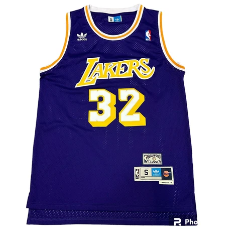 Magic Johnson #32 Mens Small Jersey Adidas Hardwood Classics LA Lakers Stitched Cover
