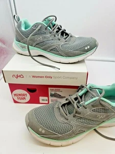 Ryka Womens Raleigh Walking Shoes Gray / Mint Size 9 - Picture 1 of 6