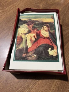 Cartier Christmas Card Vintage Boxed Holiday Cards Madonna And Child Religious B - Picture 1 of 16