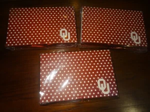 Lot of 3 Oklahoma Sooners Notecard Set **NEW IN PACKAGE** Great Gift - Imagen 1 de 3