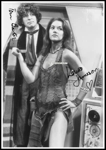 Louise Jameson & Tom Baker, autografiada, imagen en lienzo de algodón. L/Ed (LT-100) - Imagen 1 de 1