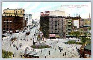 Postal antigua de 1909 Panorama of Campus Martius, Detroit, Michigan - Imagen 1 de 2
