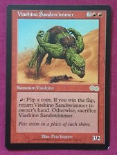 Magic The Gathering URZA'S SAGA VIASHINO SANDSWIMMER single red card MTG