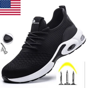 Stivali da lavoro uomo punta acciaio scarpe antinfortunistiche sneakers indistruttibili antiproiettile* - Foto 1 di 16