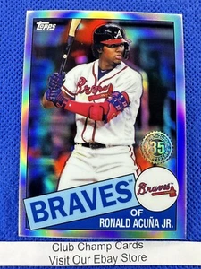 2020 #85TC-25 Ronald Acuna Jr Topps Chrome Baseball 1985 35th Anniversary Braves - Bild 1 von 2