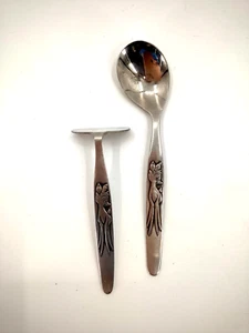 Cuchara empujadora de comida para bebés Walt Disney Bambi Bonny acero inoxidable Japón P443 - Imagen 1 de 4