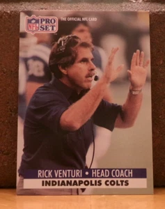 FOOTBALL CARD PRO SET NFL 1991 RICK VENTURI INDIANAPOLIS COLTS - Picture 1 of 2