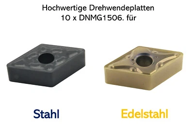10 x DNMG150604 DNMG150608 DNMG150612 Wendeplatten Wendeschneidplatten Alu/Stahl - Bild 1 von 4