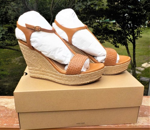 Sandali espadrillas donna nuovi con scatola Ugg Fitchie ll castagno misura 11 scarpe