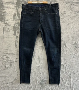 Rag & Bone Jeans Mens 34x33 Blue Fit 1 Extra Slim Button Fly Normcore Denim - Picture 1 of 11