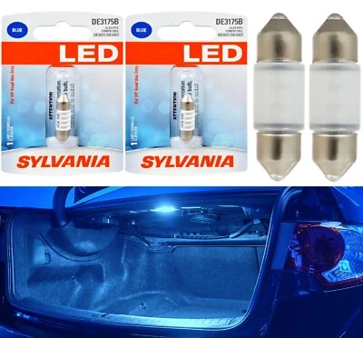 Sylvania Premium LED Light De3175 Blue Two Bulbs Trunk Cargo Replacement Upgrade - Image 1 of 4