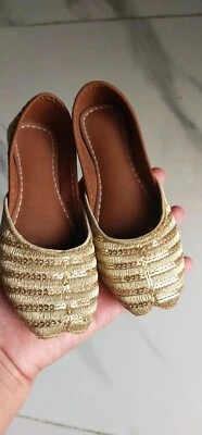 Zapatos Khussa Bebé 2 Años - Hechos a Mano Niño Pequeño Jutti Cuero Suave Étnico Pisos Foto 1 de 4