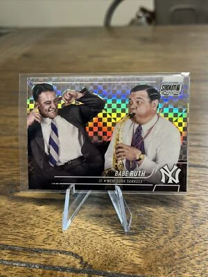 2022 Stadium Club Chrome BABE RUTH X-Fractor Topps Card #3 Refractor Yankees HOF - Image 1 of 2