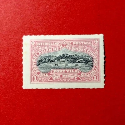New Hebrides, 1897 1p lilac rose & black. Port Vila Interisland Local Mail. - Image 1 of 3