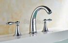 Widespread Chrome Brass Basin Faucet Deck Mounted 3 Holes Sink Mixer Tap 8nf433