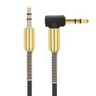 1m High Quality 3.5mm Straight Male Jack to 3.5mm Angled Male Plug Audio Cable