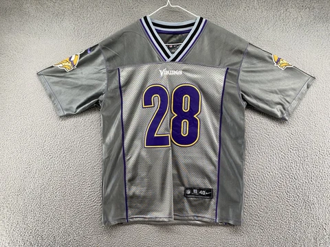 Minnesota Vikings Adrian Petterson #28 NFL Nike Gray Alternate Jersey in Size 40 Cover