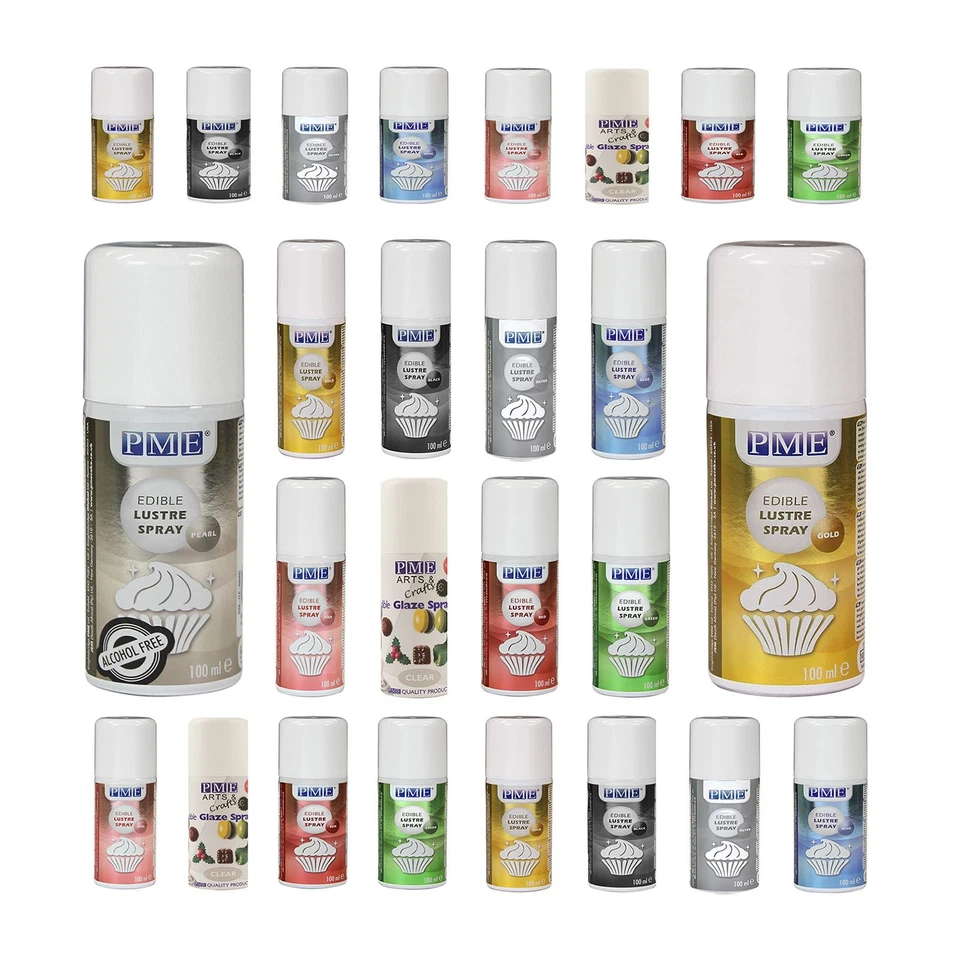 KNIGHTSBRIDGE PME PME Edible Lustre Spray Paint for Food Fondant Icing Colour Cake Decoration