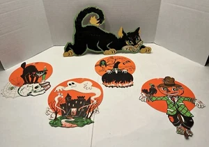 Troquelados de Halloween Beistle de colección gatos, brujas, espantapájaros, fantasmas hechos en EE. UU. - Imagen 1 de 19