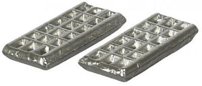 Bambole Casa 2 Metallo Ghiaccio Cubo Vassoi Miniatura BAR Frigorifero Cucina - Immagine 1 di 4