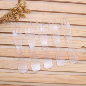 Clear Disposable Small Plastic Forks Utensils Birthday Wedding Events Parties - Picture 1 of 4