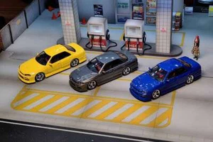 Mortal &OM 1/64 Nissan ER34 uras SKYLINE Diecast Toys Car Models Collection Gift - Picture 1 of 21
