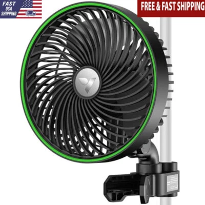 Smart Wifi Clip Fan Auto Oscillation Quiet Airflow Hydroponic Grow Tent Fan 6'' - Image 1 of 4