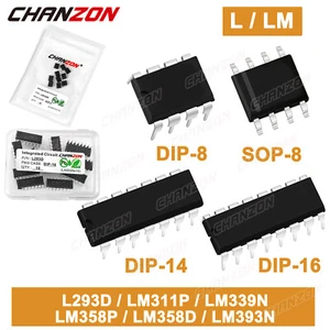 10 PIEZAS IC L293D LM358 LM393 LM339 L293 LM311 LM358N LM358P LM 358 LM339N DIP14 - Imagen 1 de 5