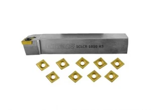 5/8"SQx3.9"OAL Turning Tool SCLCR 1010 H3 with 10 CCMT 321 M3 Inserts G200 - Imagen 1 de 1