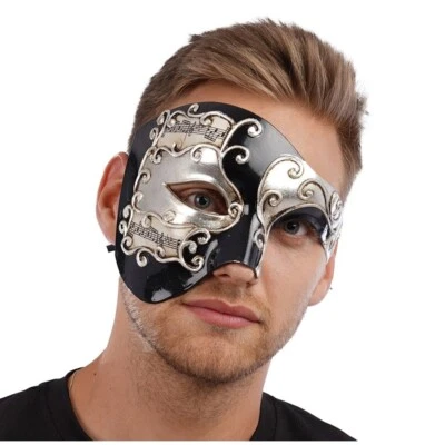 Venetian Half Mask Masquerade Horror Fancy Dress Costume Halloween Mask - Image 1 of 2