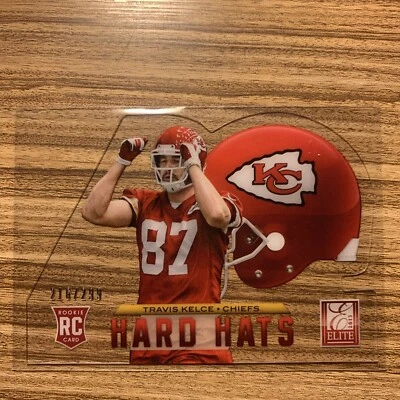 Travis Kelce 2013 Donruss ELITE HARD HATS Rookie Card 006/299 #93 (5307) - Image 1 of 4