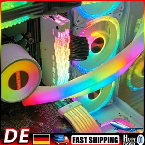 CoolMoon 2 Stück leuchtende Silikon-Röhren, wassergekühlt, für PC-Gehäuse, dekor - Bild 1 von 12