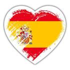 Autocollant cadeau : coeur espagnol Espagne pays expatrié drapeau patriotique national