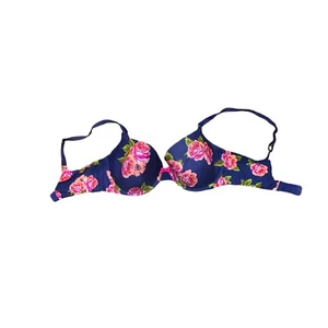 Victoria's Secret Black Floral Print  Bra 34DD - Picture 1 of 5