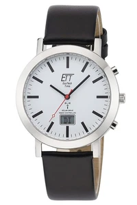 ETT Eco Tech Time Funk-Solar Montre Station avec Bracelet Cuir EGS-11577-11L - Picture 1 of 4