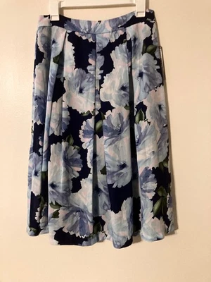 NWT TAHARI Arthur S. Levine Women's A-Line Pleated Lined Floral Skirt - Size 10 - Image 1 of 4