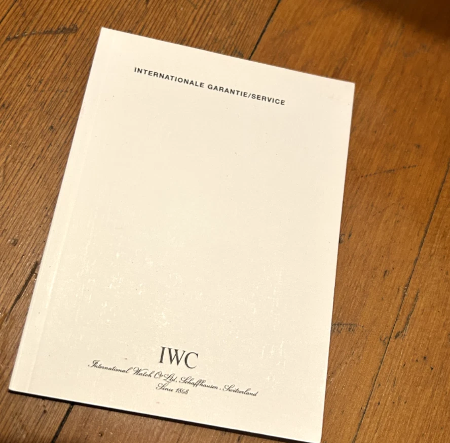 Libretto Di Garanzia IWC 2002 - Immagine 1 di 2