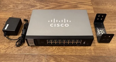Cisco RV325 Gigabit Dual WAN VPN Router with Power Adapter and Rack Brackets - Image 1 of 3