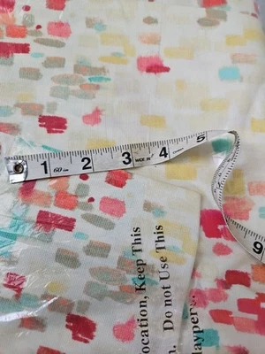 8 yards ~ Square Hot Pink Design ~ 100% Cotton Duck Fabric ~ - Image 1 of 3