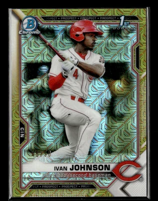 Ivan Johnson 2021 Bowman Chrome Mega Gold 46/50 - Image 1 of 2