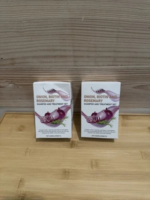 Set de champú y tratamiento de biotina y romero de cebolla. Pack de 2! Caja Ea 200ML Foto 1 de 2