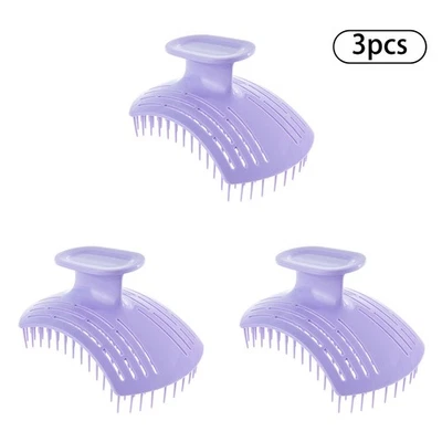 Cepillo masajeador de cuero cabelludo 3 piezas cepillo de champú suave cepillo desenredante cepillo de lavado de cabello Foto 1 de 4