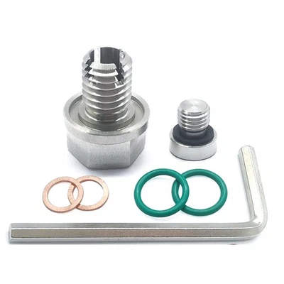 bouchon de vidange d'huile Kit de réparation de filetage de avec clé et joints - Image 1 of 4