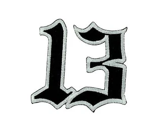 Patch embroidered iron on Number 13 lucky ublucky biker motorcycle backpack - Picture 1 of 1